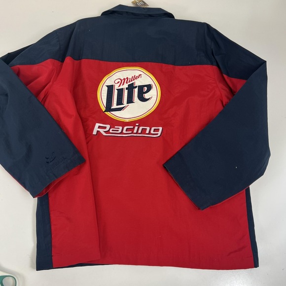 Chaser Other - Vintage Rusty Wallace‎ 2 Miller Lite Racing Jacket Mens M Blue Red NASCAR Chase